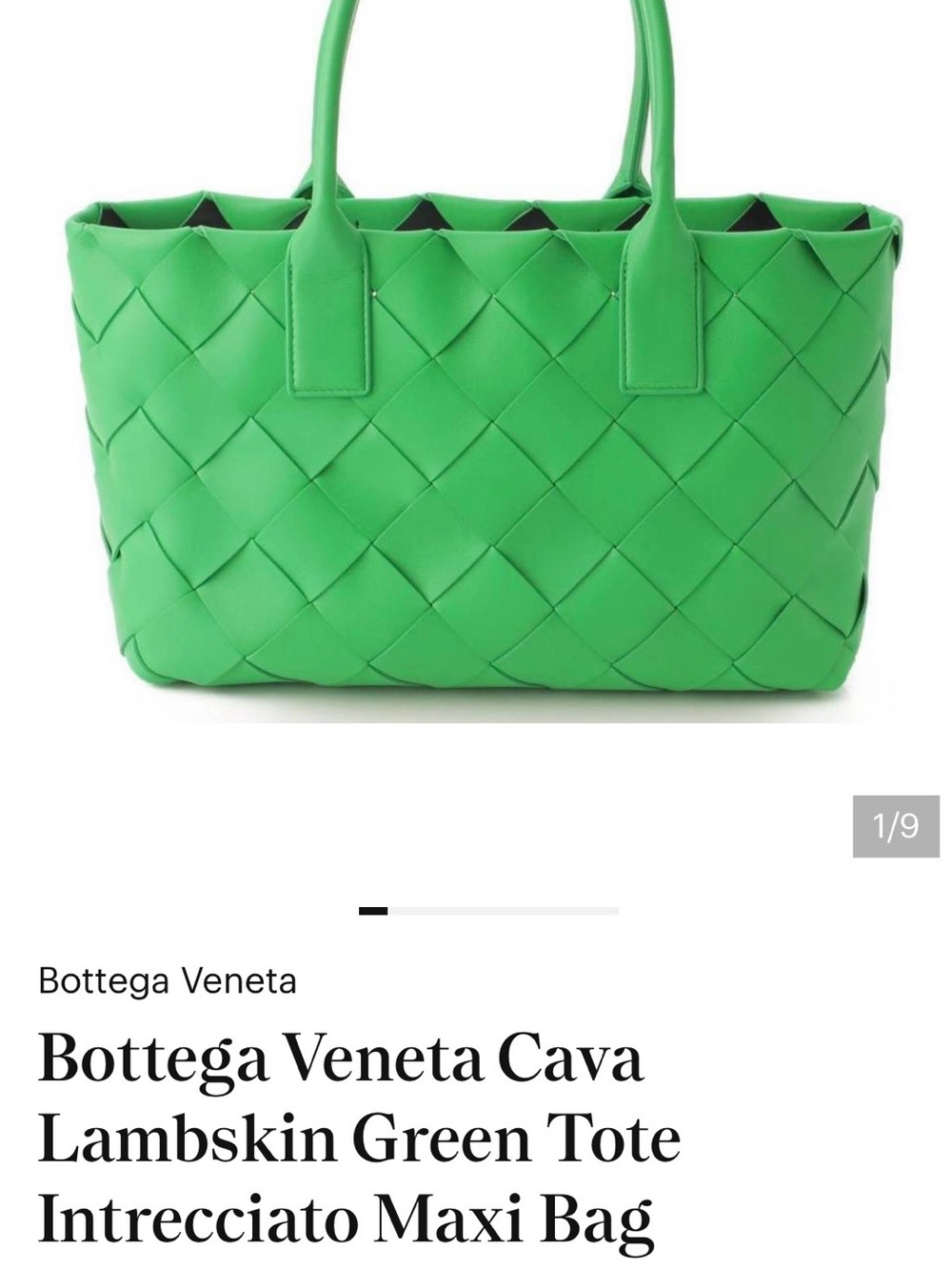 Authentic Bottega Veneta Green Woven Leather Tote Bag - Picture 11 of 11
